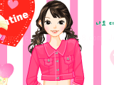 Game Barbie pink dressup